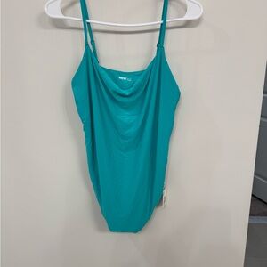 Aerie Teal Cowl Neck Bodysuit